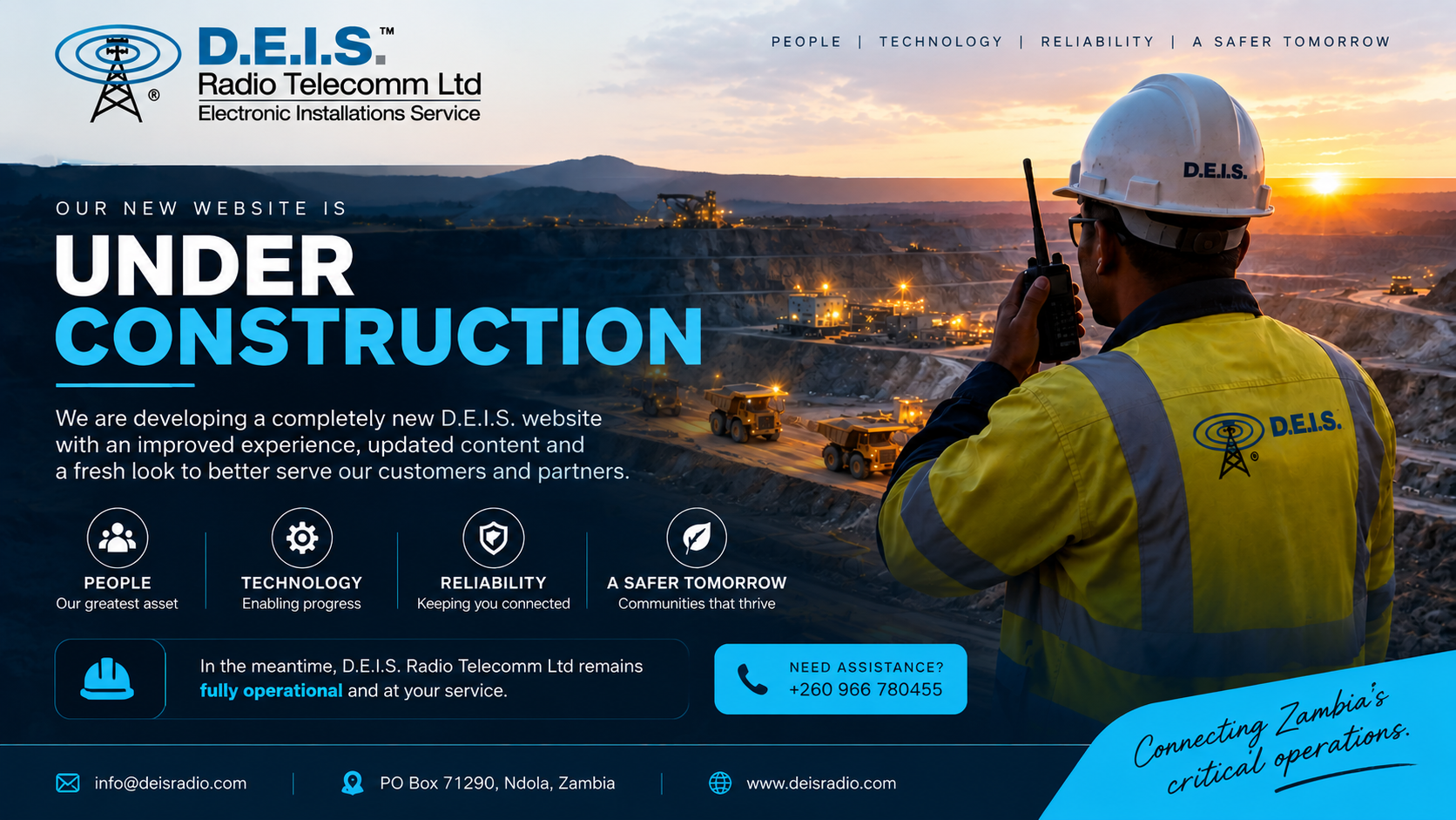 D.E.I.S. Radio Telecomm Ltd - Our new website is under construction.